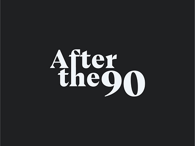 Logo for after the 90 - a football show branding football logo soccer type