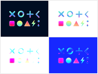 Holographic Icon Styles gradient icon