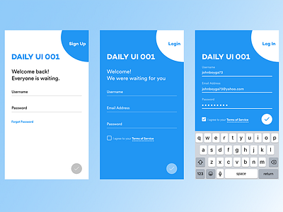 Daily UI Challenge 001 - Sign Up