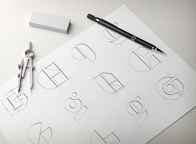 G letter explorations, low fidelity sketches brand mark branding bright draft shape exploration g logo greyscale hand drawn hand drawn options identity letter g lettering logo construction logo mark logo sketches logotype sketch exploration sketching traditional traditional art typography