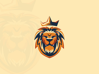 Lion king lion lion head logodesign mascot character