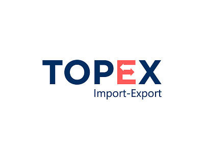 TOPEX LOGO blue branding clever creative e export logo red smart top