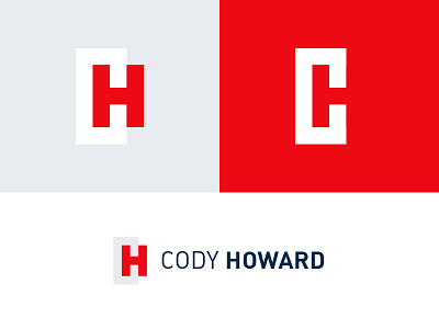 CH logo for Cody Howard branding ch creative identity letters logo marketing re red