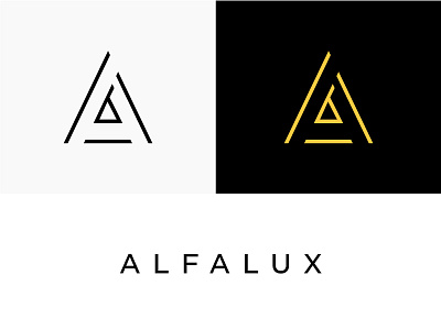 ALFALUX Logo dribbble gold logo invite