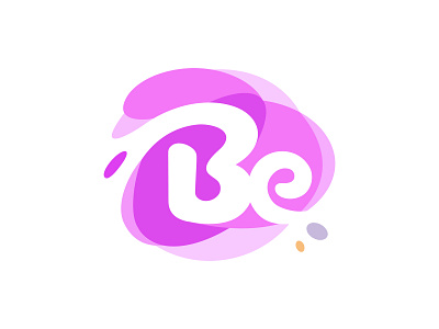 Be Logo blue branding coloful creative design identity illustration logo pink professional top