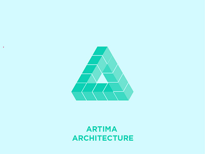 Artima Architecture 3d a app architechture architect architectural design blue letter letter a logo professional