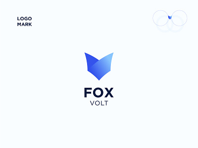 Fox Volt blue blue bird branding creative fox gradient gradient icon identity letter logo professional v letter v logo vlog