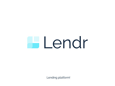 Lendr logo blue branding clever creative design dribbble identity lending letter l lettering logo logotype professional typography