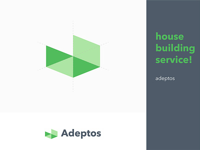 Adeptos amazing blue creative design house house illustration identity letter logo new professional typography