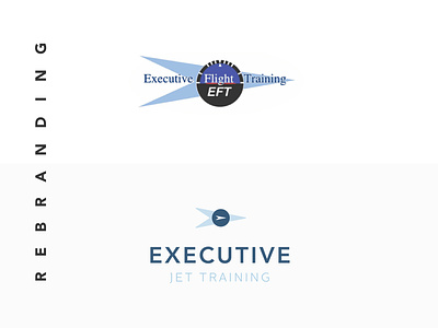 Rebranding project blue branding execute executive jet logo new rebranding training