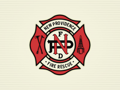 New Providence Fire Department Logo axe fire fire department firefighter jaws of life logo logo design maltese cross new jersey new providence pro bono work in progress