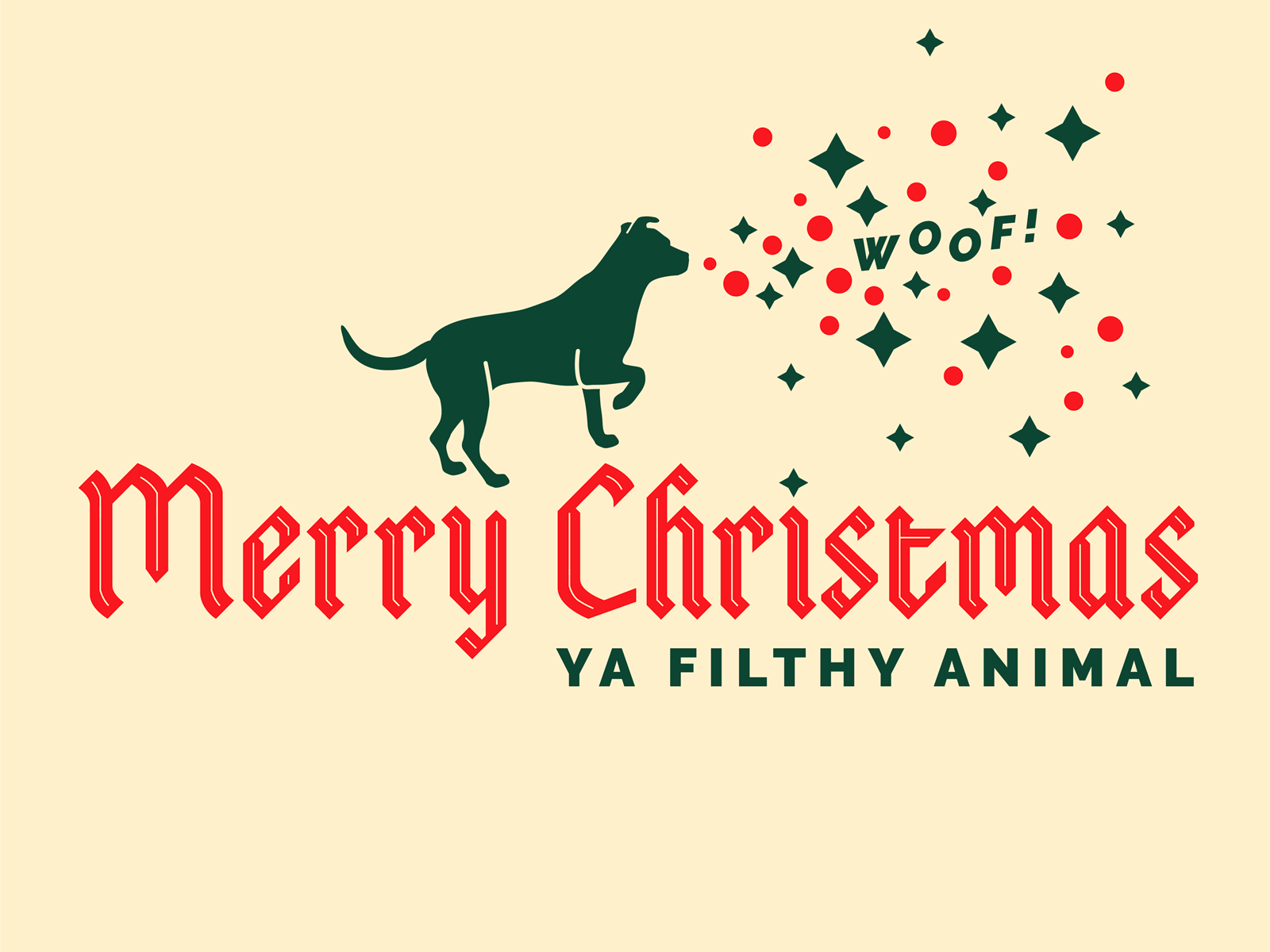 Merry Christmas Ya Filthy Animal christmas dog gif holiday