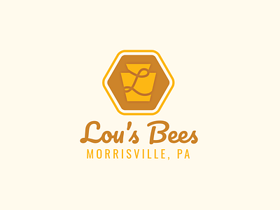 Lou's Bees bees honey honeycomb keystone logo logo design pennsylvania vector