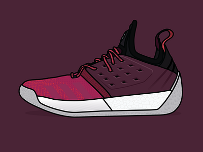 Harden Vol. 2 "Ignite" addidas basketball harden hoops illustraion james harden kicks nba shoes sneakers vector vector art vector illustration