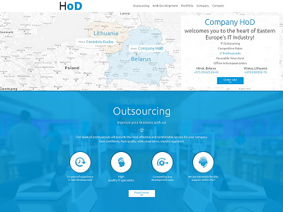 Company HoD interface site ui ux web
