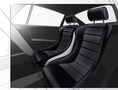 One Off Porsche Seats branding design