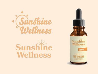 Sunshine Wellness Logo branding graphic design illustration logo marketing merchandising production typography vector