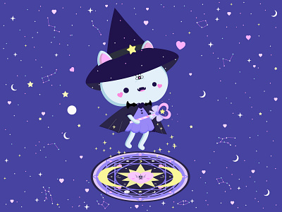 Cosmic Witch cute design illustration ilustración magic magical vector witch