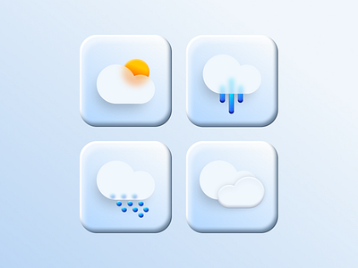 Weather App Icons app dailyui design graphic design logo ui vector