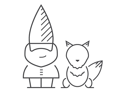 Gnome + Fox Icon animal childhood elf fantasy forrest fox gnome icon wonder woods