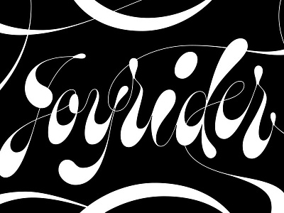 Joyrider calligraphy copperplate lettering letters typography