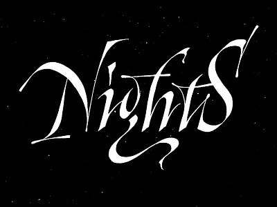 Nights calligraphy lettering logo