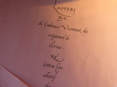 Italic Practice calligraphy italic