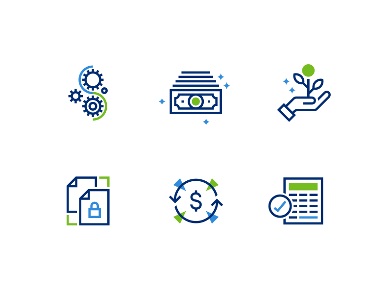 Icons accounting finance icons