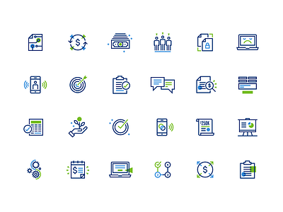 Icon Set accounting finance icon