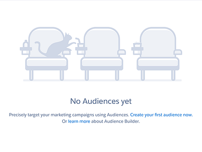 an empty state illustration for Audience Builder illustration saas ux vector