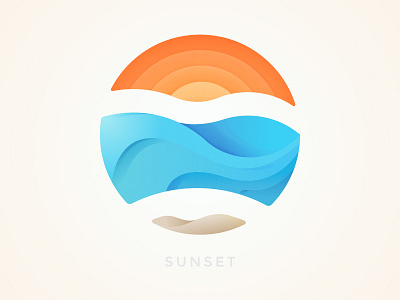 Sunset ocean sunset waves