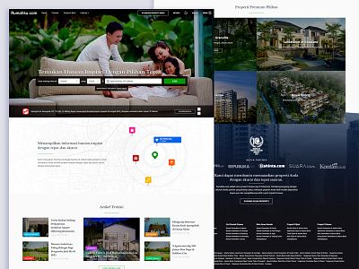 Rumahku.com home landing page real estate ui website