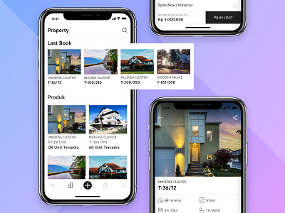 Real Estate Booking Agent apps booking card list real estate ui ux