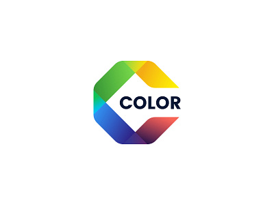 Color mark branding c letter color logo