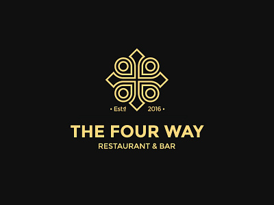 The four way mark bar brandidentity branding creative develop logo logotyp restaurant