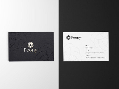 Peony namecard agency animation branding design fashion graphic identity logo logos peony studio