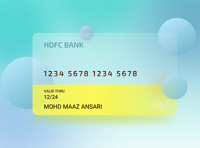 GLASSMORPHISM | CREDIT CARD UI branding card design figma ui ux