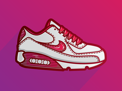 VECTOR NIKE AIR adidas creative market flat design free gradient color icon illustration outline icon pack packagedesign pattern pink running shoes shoe shoebox sneakers sport vector art vector artwork vector pack
