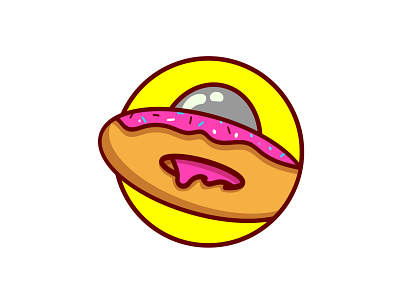 UFO Donuts | Logo Design advertising branding dessert donuts food graphic design illustration logo ufo vector