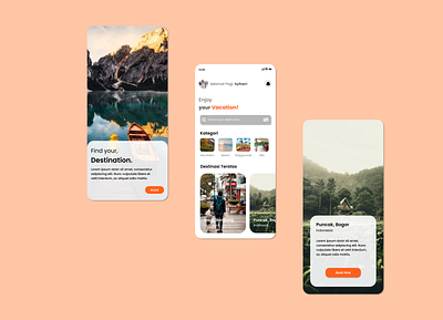 UI Design Mobile Travel App app design ui ux