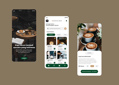 UI Design Coffee Shop app branding design ui ux