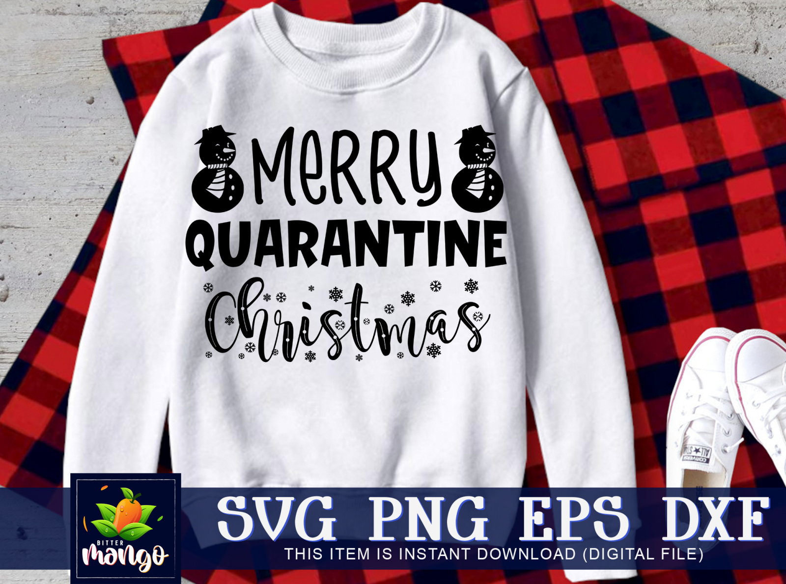 Merry quarantine christmas SVG by BITTERMANGO on Dribbble