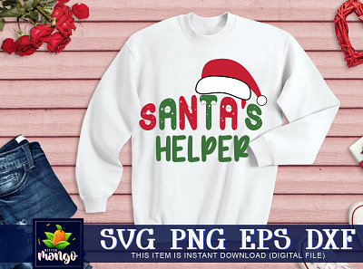 Santas helper SVG digital download