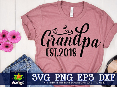 Grandpa est.2018 SVG