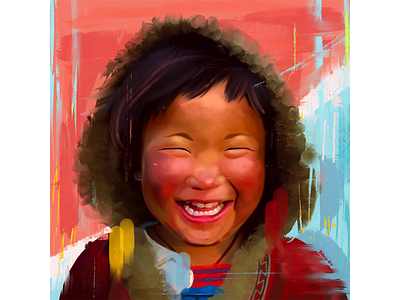 Laughing Child Painting