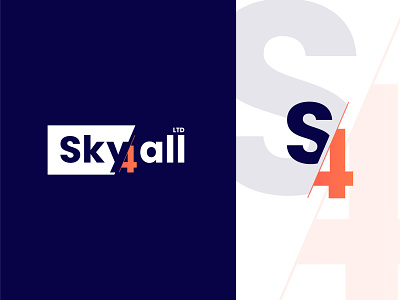 Sky4all Logo branding design graphic design illustration logo typography vector