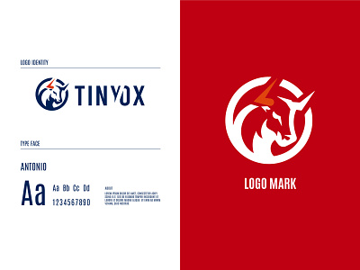 TinyOx Logo branding design graphic design illustration logo typography vector