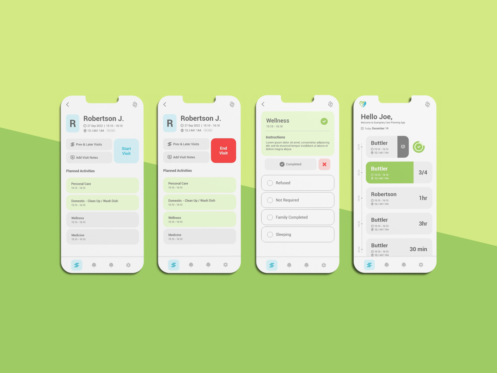 Exemplary Care Mobile App for Carer by Muhammad Tayyab on Dribbble