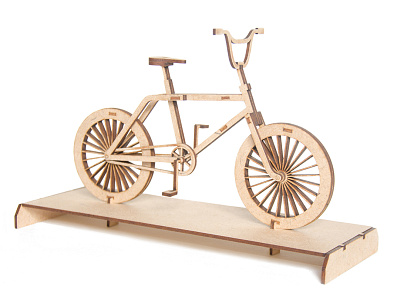 BMX Bicycle 3D Puzzle 3d scale model bicycle laser cut wood scale model wooden diy kit