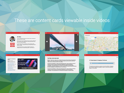 Content Cards interactive video
